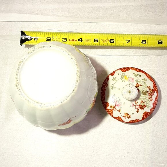 Antique Chinese Porcelain Lidded Tea Caddy Late period Qing Dynasty - Picture 10 of 11